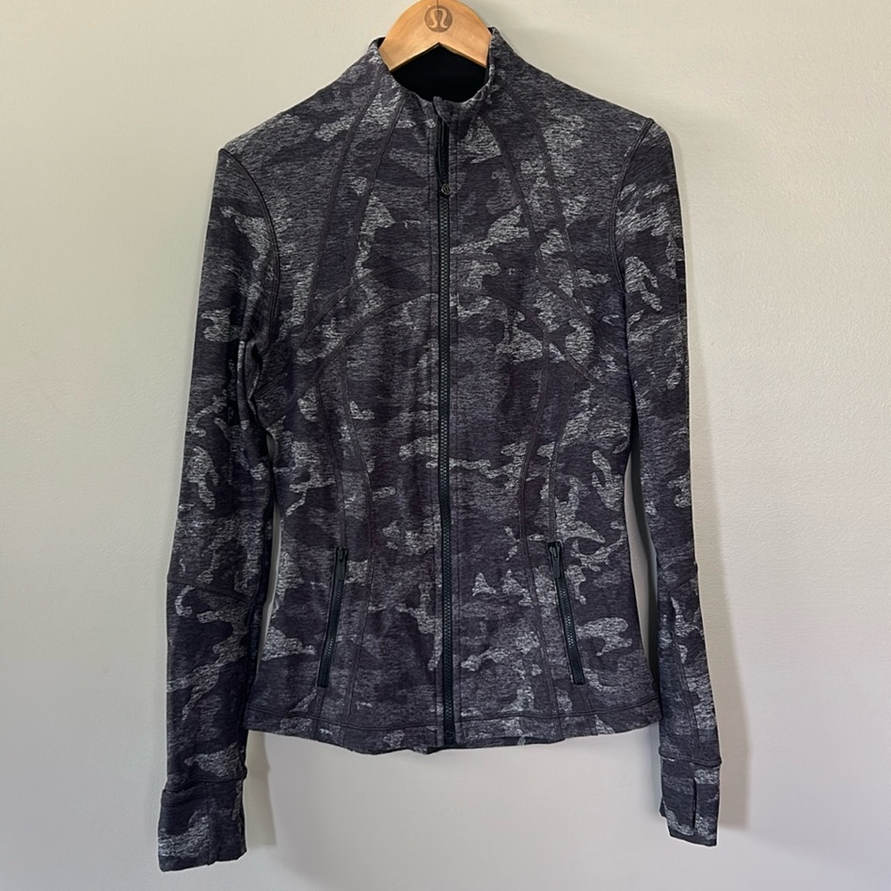 Lululemon Define Jacket *Rulu Sz 8 Incognito Camo HTR Black